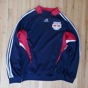 Adidas New York Red Bull Thermal Mock Neck Training Top Mens Size Medium